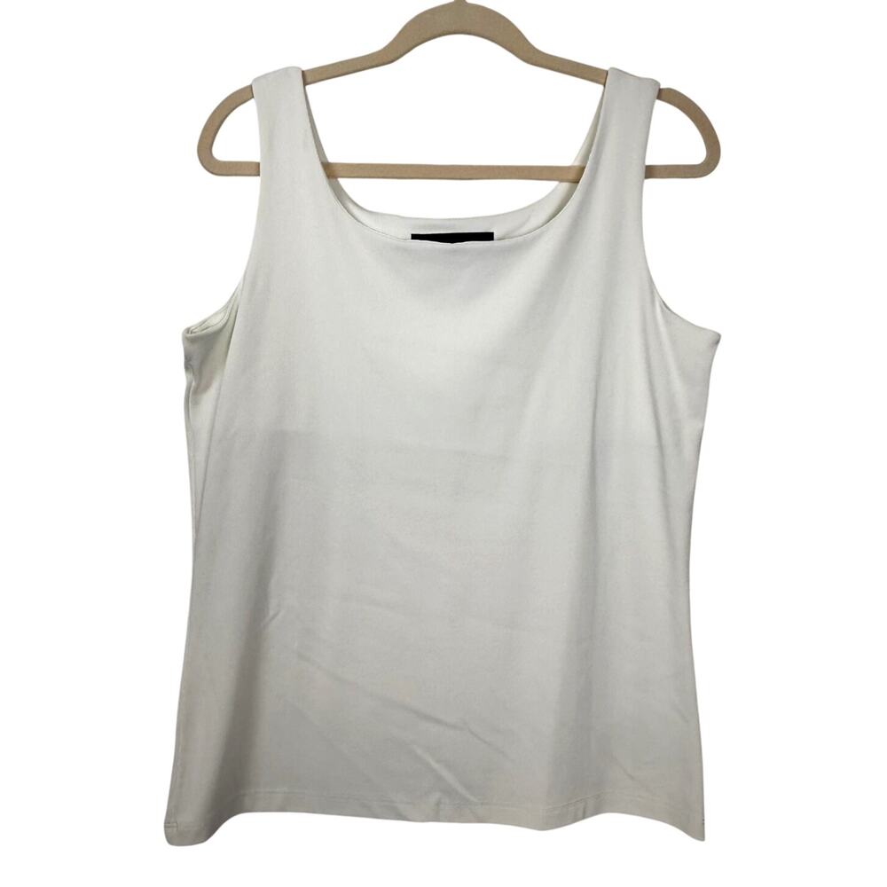 Nina McLemore Ivory Tank Top Large Stretch Professional Work Layer